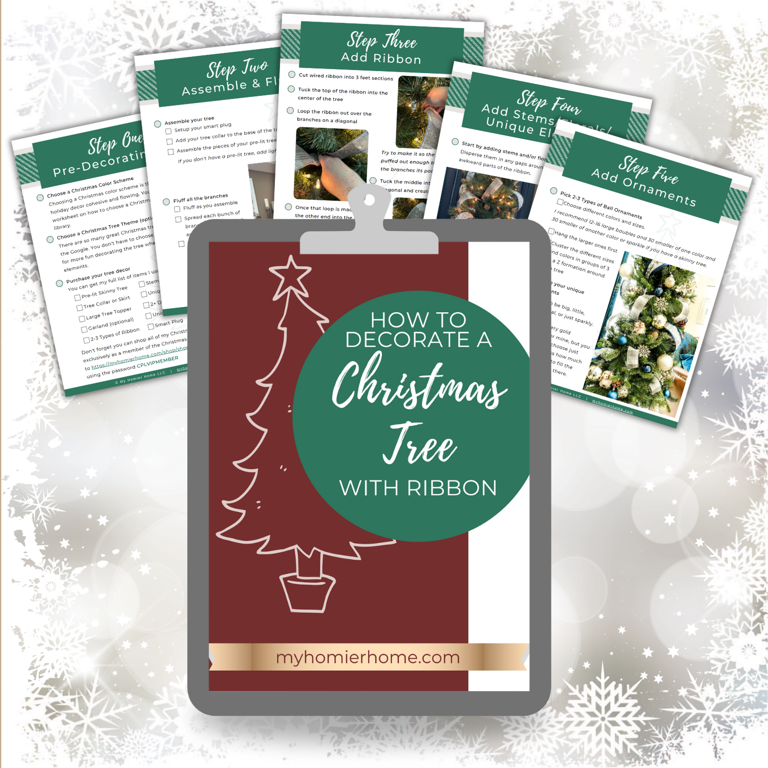 In this "How to Decorate Your Christmas Tree Like a Pro" tutorial, learn how to create a stunning color theme using the rebson brand by My Homier Home.