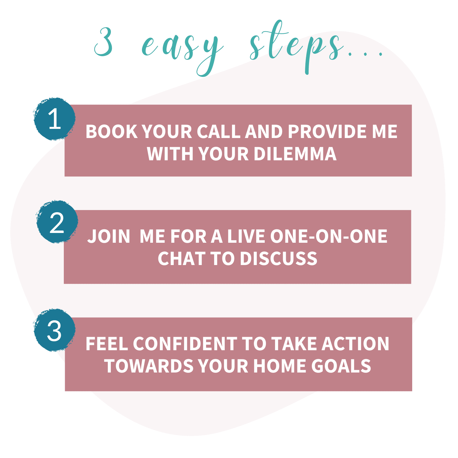 Follow these 3 easy steps to book your 1:1 Coffee Chats with Christin and receive custom advice for your home design decisions from My Homier Home.