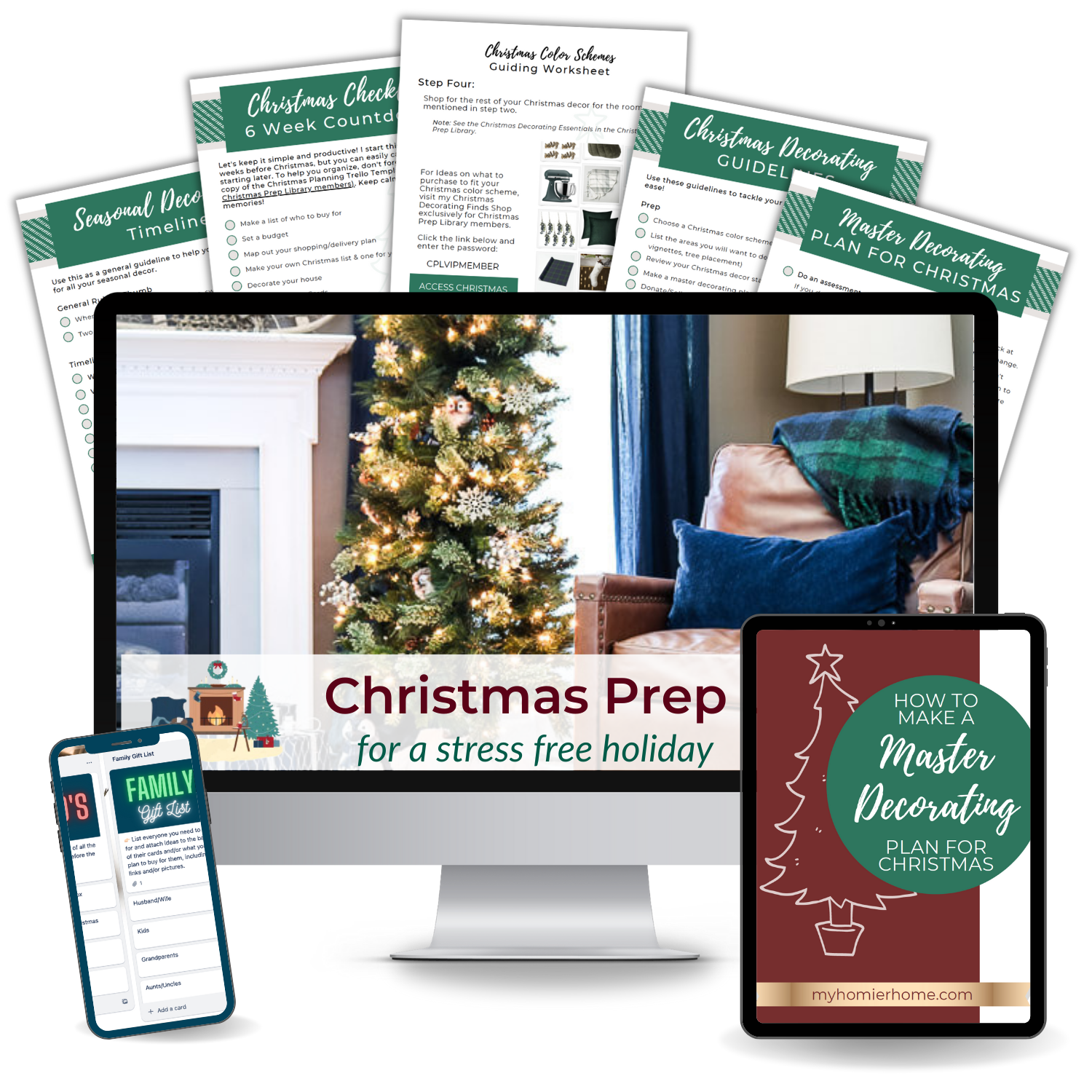Simplify your holiday season with stress-free My Homier Home Christmas Prep Library, including hosting and gift giving.