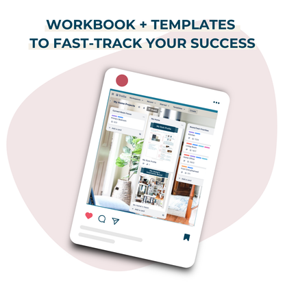 A digital graphic showing a Trello board on a tablet with the text "Perfect Paint Colors Workshop by My Homier Home – Workbook + Templates to Fast-Track Your Paint Color Confidence" above it.